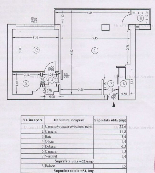 Apartament 2 camere de vanzare zona Campia Libertatii